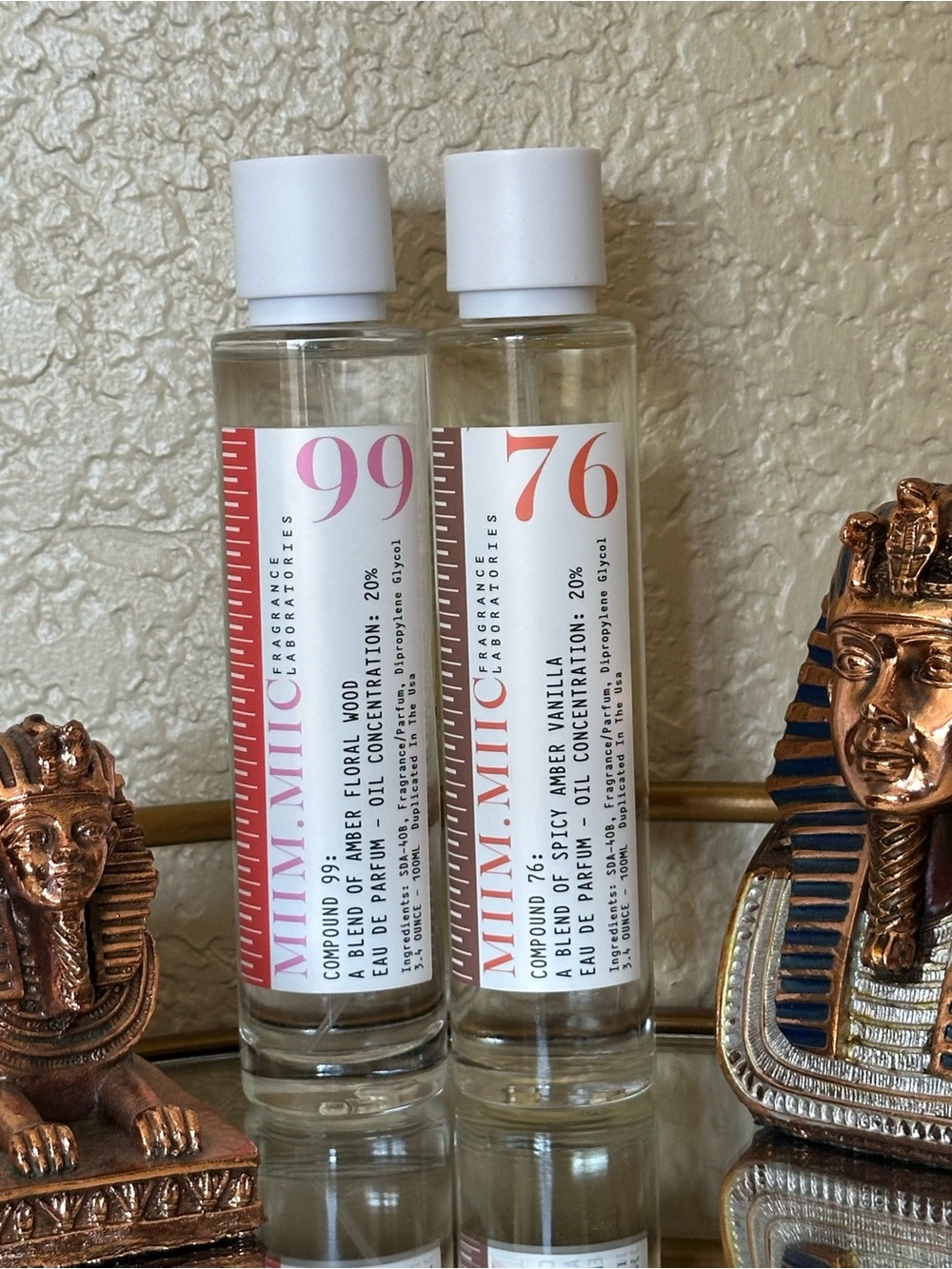 MIIM.MIIC No. 99 Amber Floral Wood & MIIM.MIIC No. 76 Spicy Amber Vanilla